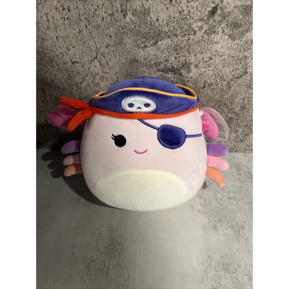 Squishmallows 7 - 8" CAILEY The Pink Crab Pirate Sealife Plush Halloween NEW